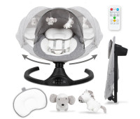 Шезлонг-качели 2в1 Kidwell LUXI Dark Melange/Black