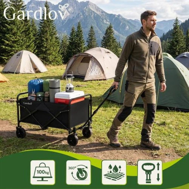 Садовая тележка складная 90L 100 кг 69?45?49 см Gardlov 27542