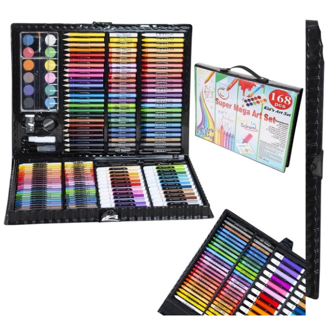 Художній набір для малювання і творчості Maaleo 168 предметів в чемодані 39 x 3.5 x 33 см (9176)