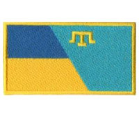 Шеврон SteelCats Прапорець Україна-Кримські Татари 8х4,5см