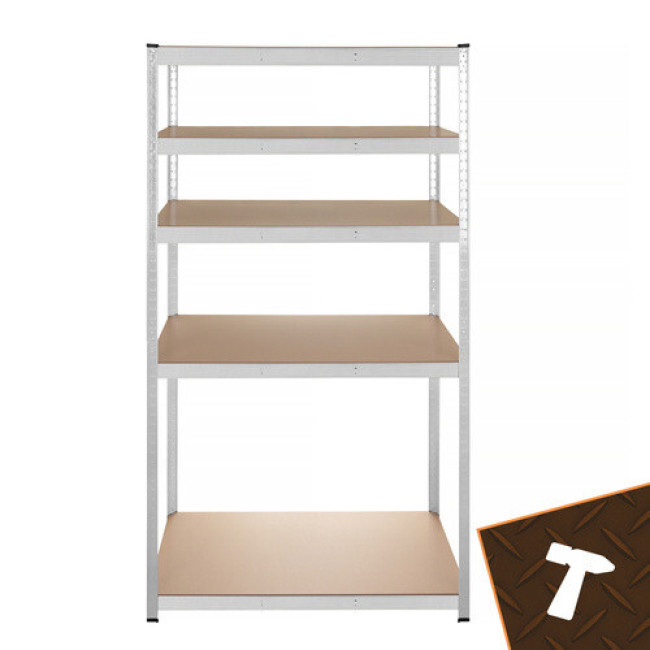 Металевий стелаж Bigstren 27509 - 180×100×60 см, 5 полиць, для гаражу