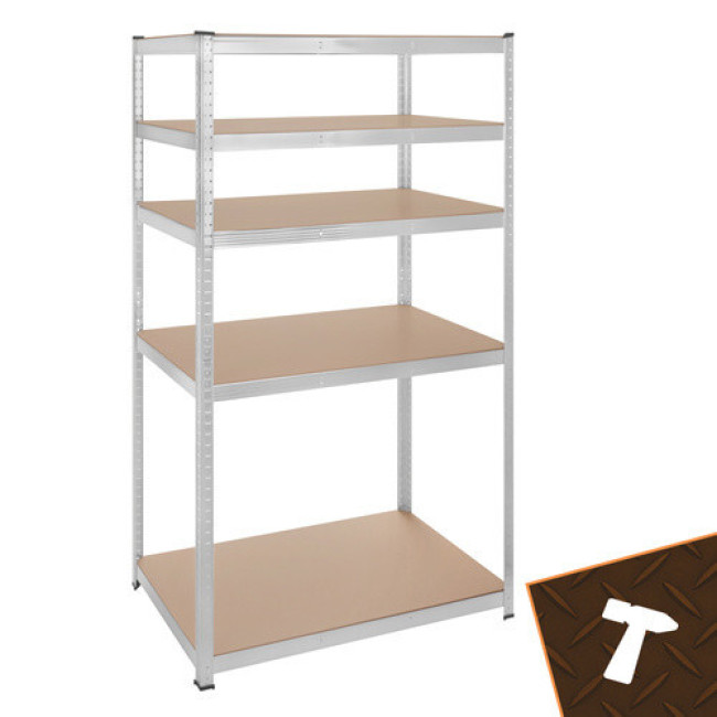 Металевий стелаж Bigstren 27509 - 180×100×60 см, 5 полиць, для гаражу