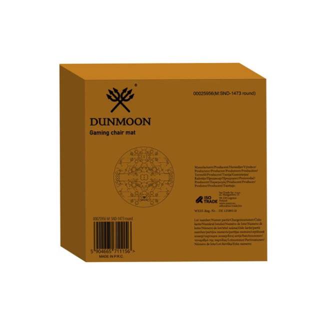 Защитный коврик под игровое кресло Dunmoon круглый 4 мм 120 x 120 см водонепроницаемый, износостойкий полиэстер (25956)