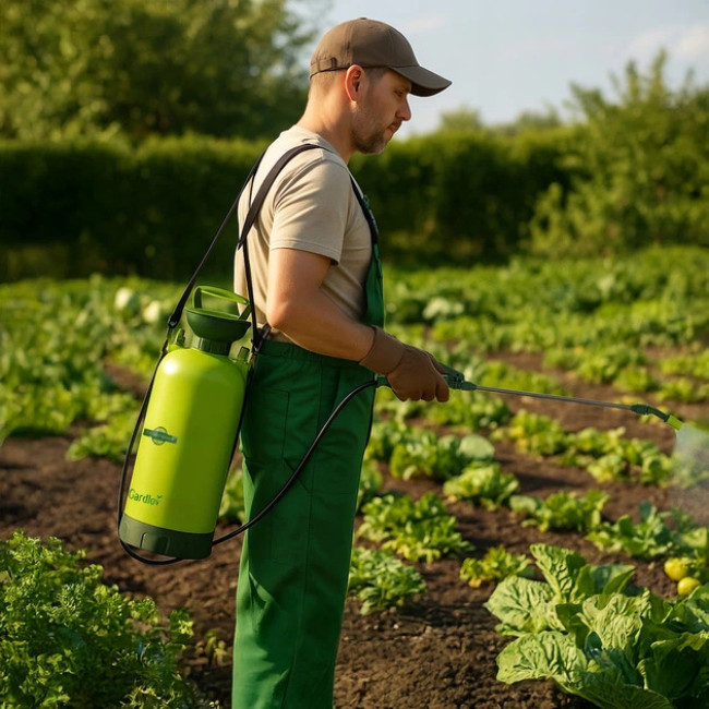 Опрыскиватель садовий ручний помповий Gardlov 8 л лінна штанга + шланг 150 см (25430)