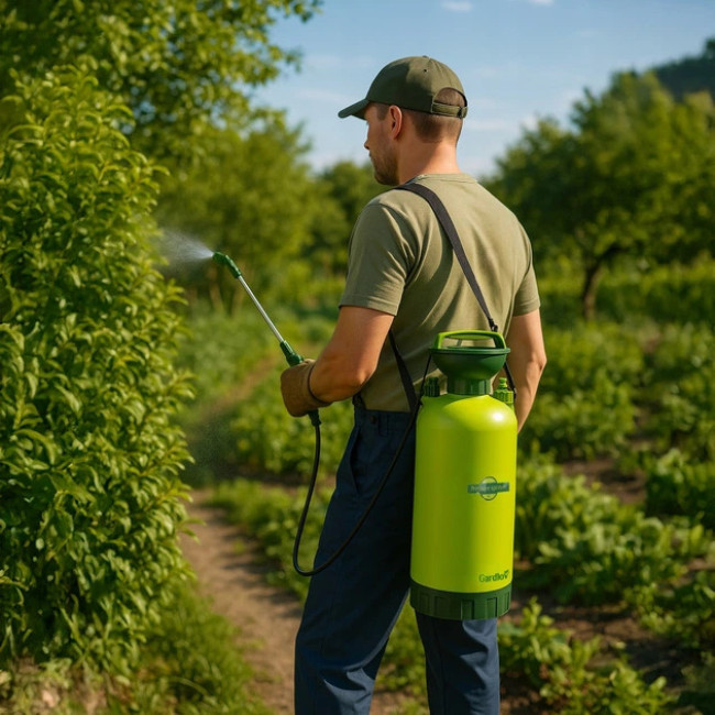 Опрыскиватель садовий ручний помповий Gardlov 8 л лінна штанга + шланг 150 см (25430)