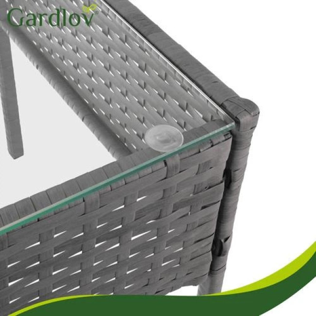 Садові меблі з ротангу сірі Gardlov 26907/n