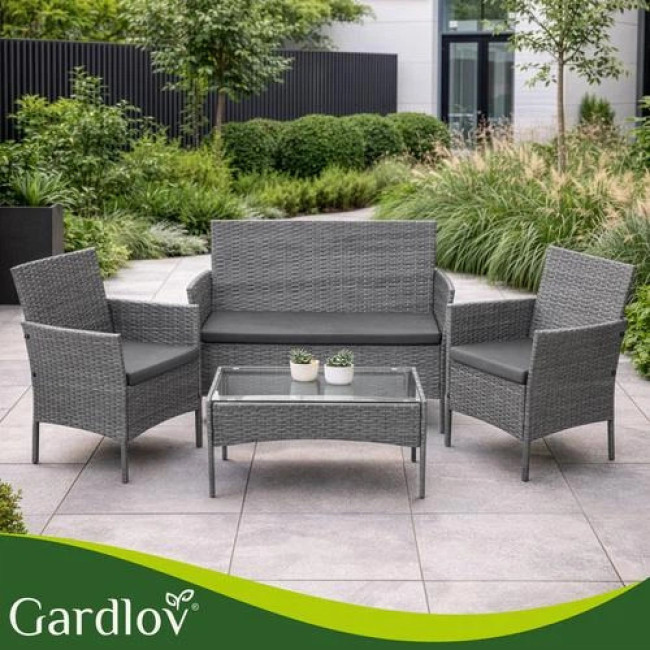 Садові меблі з ротангу сірі Gardlov 26907/n