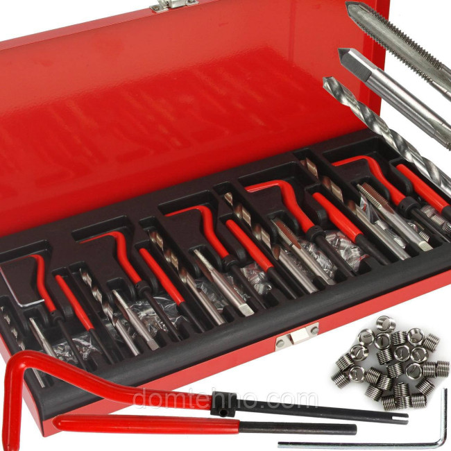 Набор инструментов для ремонта резьбы M5-M12 131шт Mar-pol M55882
