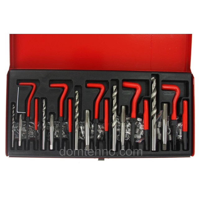 Набор инструментов для ремонта резьбы M5-M12 131шт Mar-pol M55882