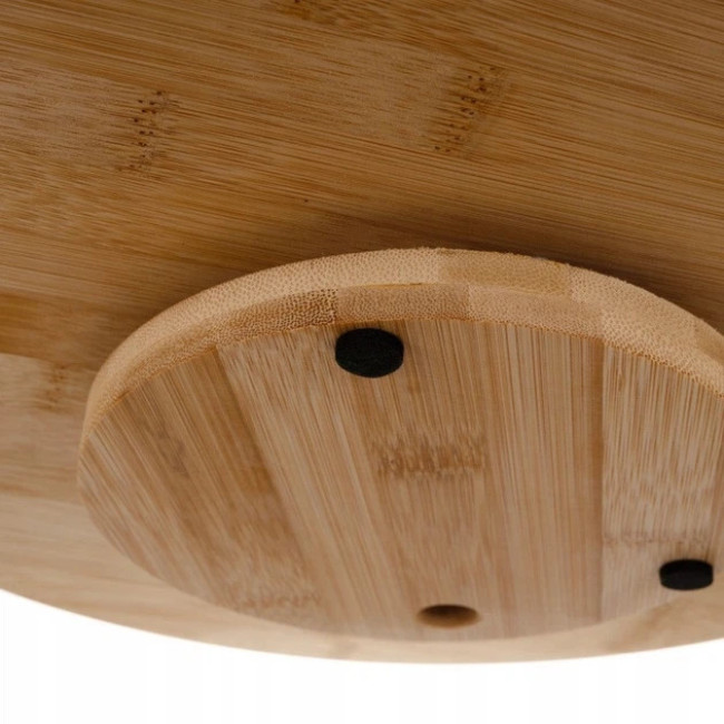 Бамбуковая вращающаяся доска для закусок, сыров и мясной нарезк Ruhhy 33 см 5 секций для сервировки (24290)