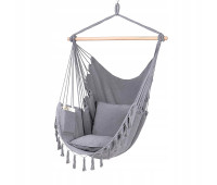 Подвесное кресло, бразильский гамак Hanert BOHO Black