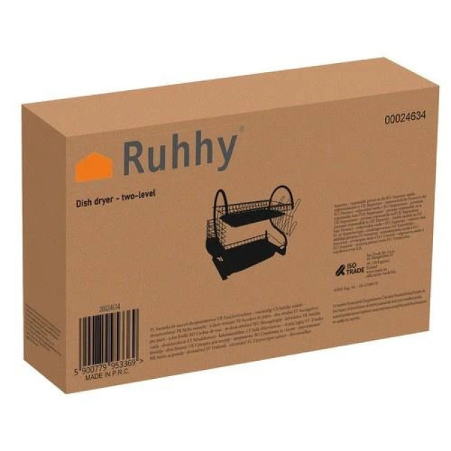 Двоярусна сушка для посуду 37x53x25 см Ruhhy 24634/n