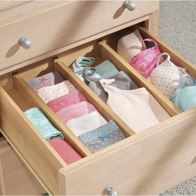 Органайзер для ящіктервир, регульований Ruhhy 25633, бамбуковий розділювач, 4 шт