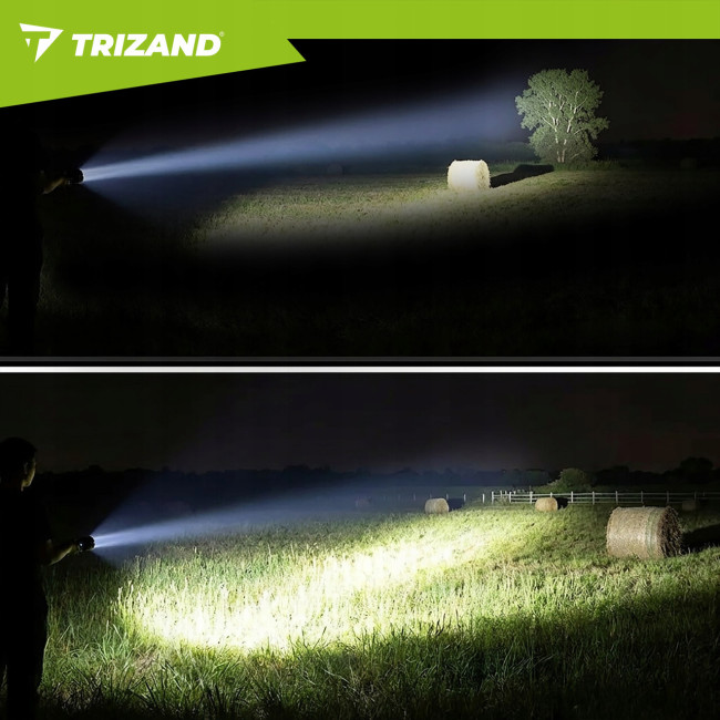 Тактичний фонарь Trizand 26950 800 лм, USB-C, zoom, 5000 мАч