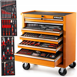 Тележка для инструментов 7 ящиков 188 элемент Riwall (Чехия)