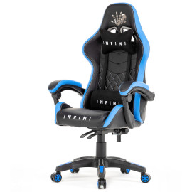 Крісло для геймерів та сучасних офісів Infini Five light Blue (34537)