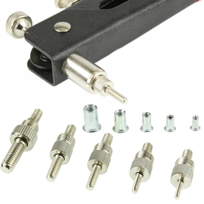 Заклепочник ручний для заклепувальних гайок Mar Pol M3-M8 (M49568) 106 елементів