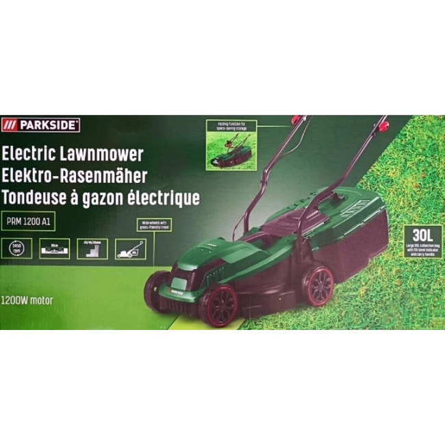 Электрическая газонокосилка Parkside Модель 2025 1200 Вт 30 см 3500 об/мин