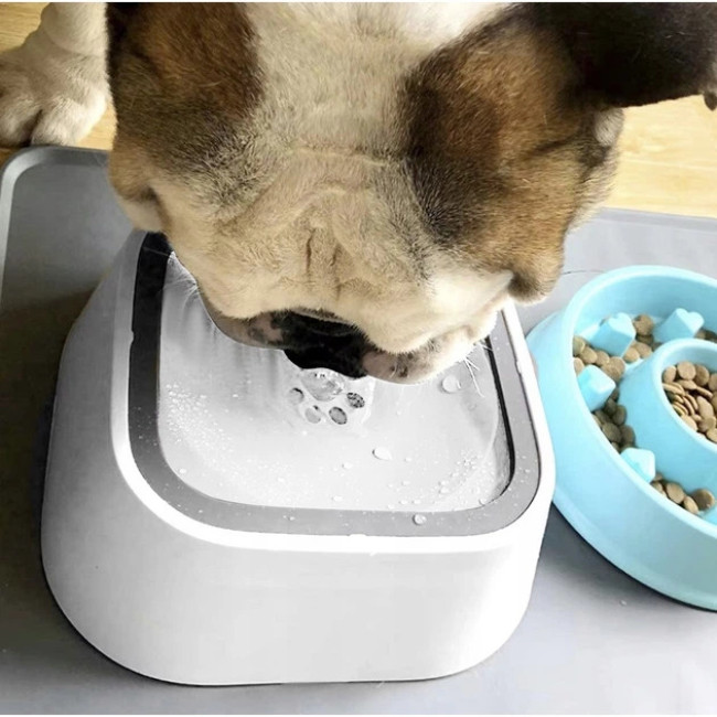 Миска для воды непроливайка для кошек и собак Purlov 1500 мл + туристическая складная миска 350 мл (24342)