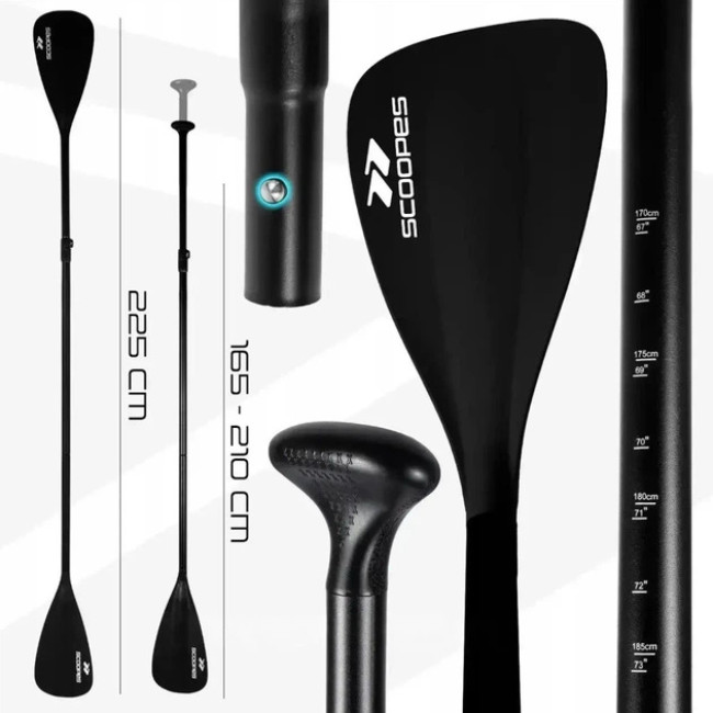 Складне весло 2в1 для SUP і каяка Scoopes Blade 165-210см