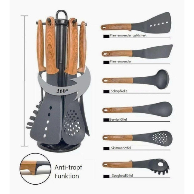 Набор кухонний на стойке Royalty Line RL-U06 из 7 предметов