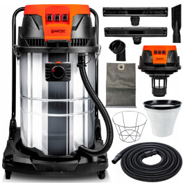 Промисловий пилосос трьох-турбінний 80л МалТек (Польща)