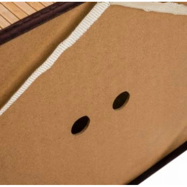 Бамбукова корзина для білизни Ruhhy 24269 на 100 л з двома відділеннями