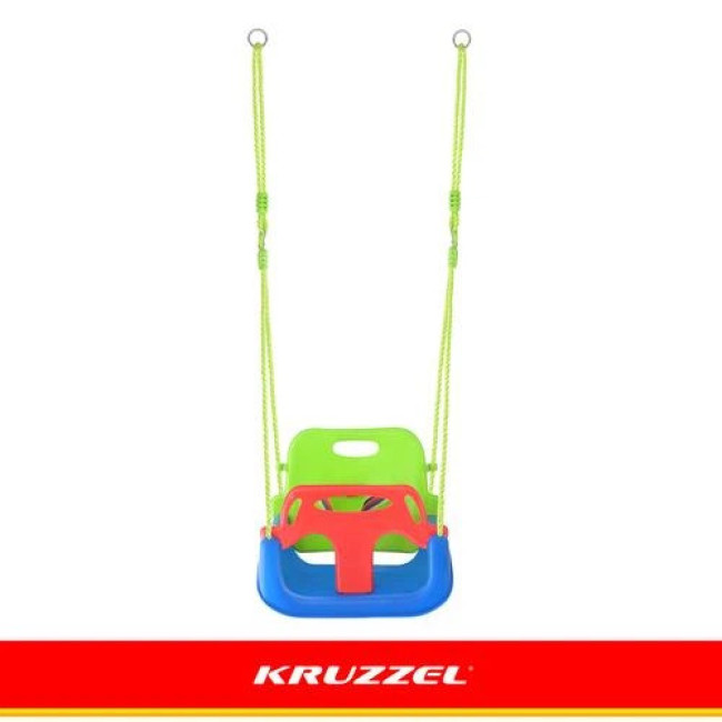 Дитяча гойдалка 3в1 зелено-блакитна Kruzzel 27358/n