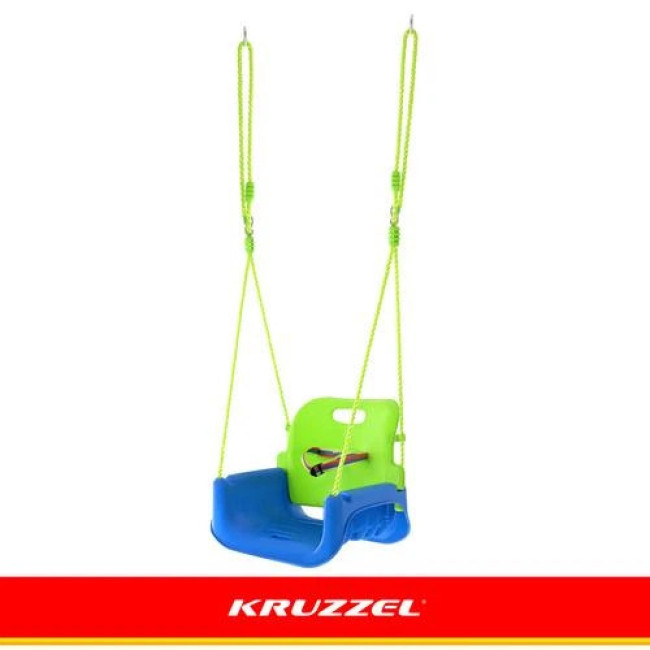 Дитяча гойдалка 3в1 зелено-блакитна Kruzzel 27358/n