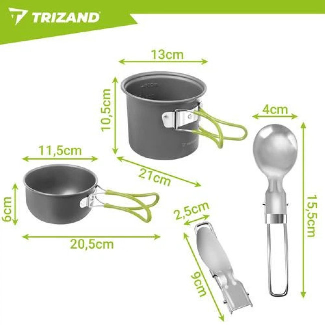 Набор туристической посуды 1,2 л Trizand 27413