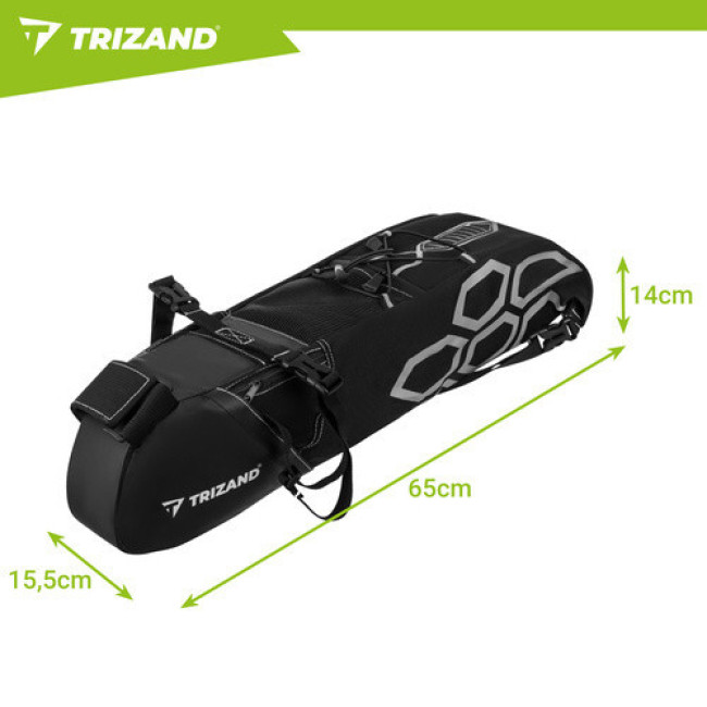 Сумка велосипедна бокова Trizand 27353, 12L, водонепроникна, під сідло