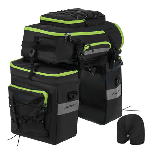 Сумка велосипедна Trizand 27339, 65L, водонепроникна, 3 в 1, багажник, рюкзак