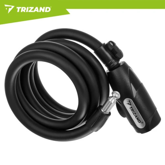 Велосипедний замóк Trizand 27614 150 см, 12 мм, сталь, чорний