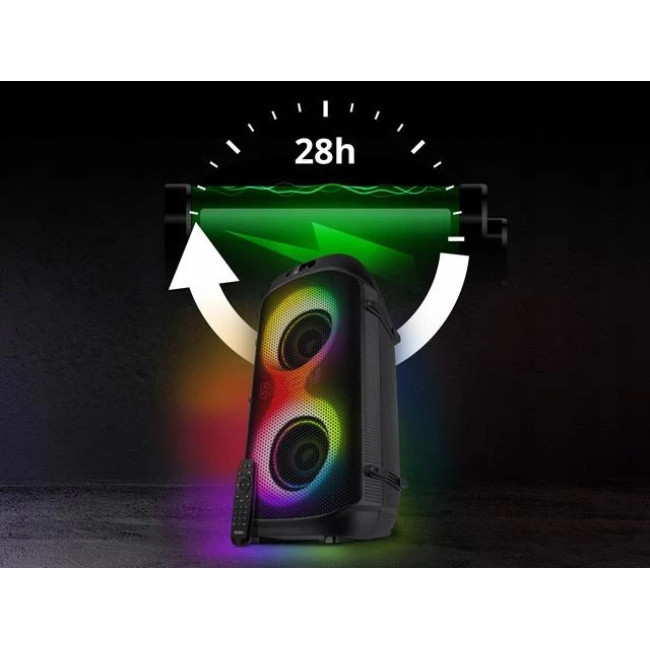 Акустична система SVEN PS-850 Black (100Вт, TWS, bluetooth, NFC, підсвітка, караоке, FM) + мікрофон
