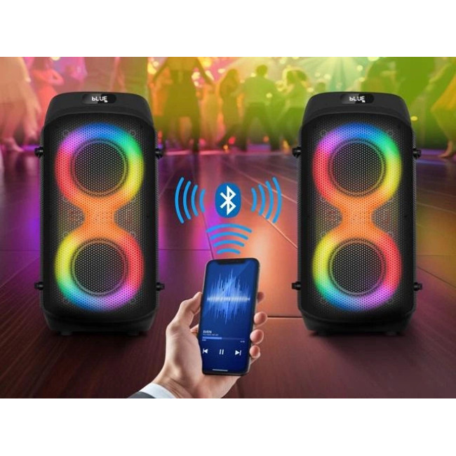 Акустична система SVEN PS-850 Black (100Вт, TWS, bluetooth, NFC, підсвітка, караоке, FM) + мікрофон