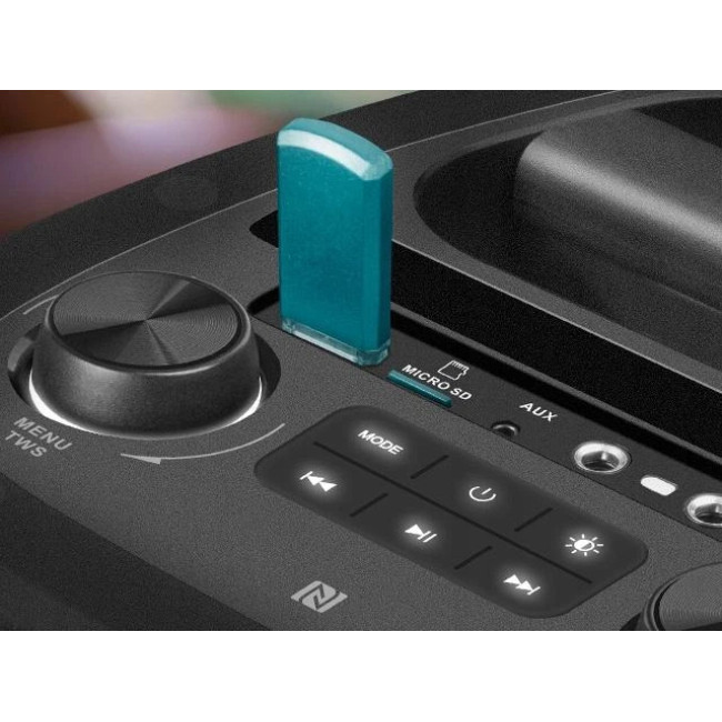 Акустична система SVEN PS-850 Black (100Вт, TWS, bluetooth, NFC, підсвітка, караоке, FM) + мікрофон