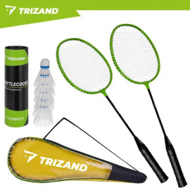 Набір для бадмінтону Trizand 9 в 1 - 2 ракетки, 6 воланів, чохол (27680)