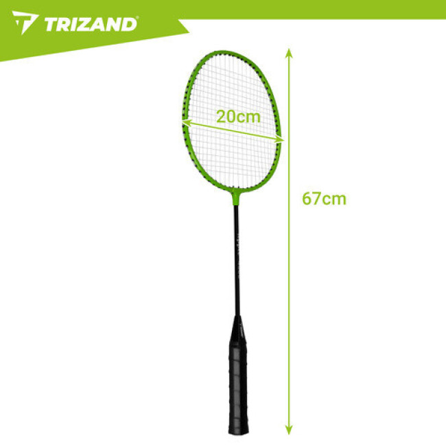 Набор для бадминтона Trizand 27681, 8 предметов, 4 ракетки, 3 волана, чехол