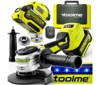 Болгарка (угловая шлифмашина) аккумуляторная 125мм 1400Вт Toolme (Польша)