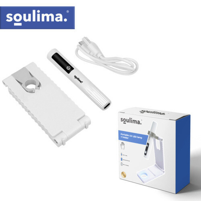 УФ лампа для нігтів Soulima 27771 - 3 Вт, LCD, USB-C, портативний MINI