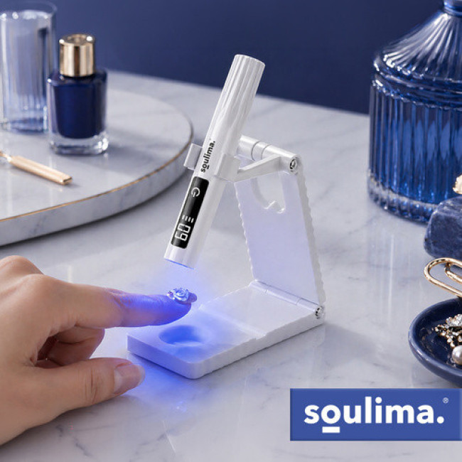 УФ лампа для нігтів Soulima 27771 - 3 Вт, LCD, USB-C, портативний MINI