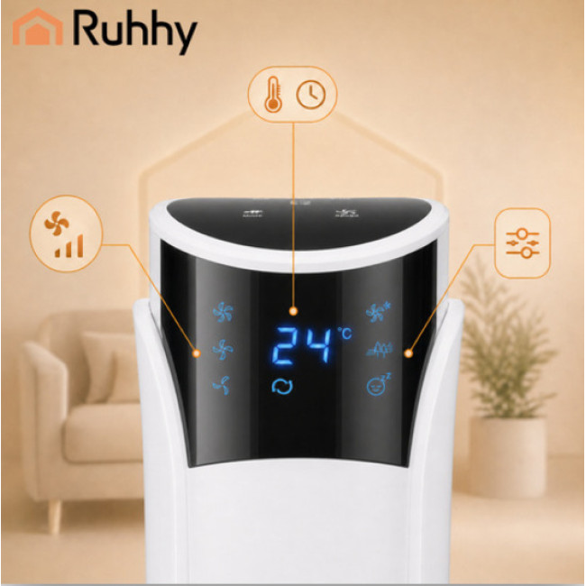 Колонный вентилятор с дисплеем и пультом управления Ruhhy 27833 LED белый
