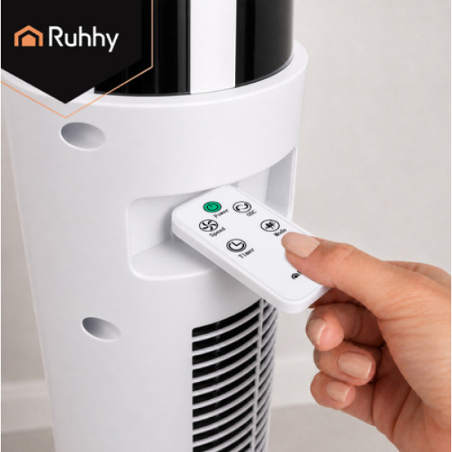 Колонный вентилятор с дисплеем и пультом управления Ruhhy 27833 LED белый