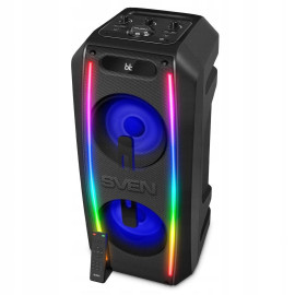 Акустична система SVEN PS-740 Чорна (100Вт, TWS, Bluetooth, підсвітка, караоке, FM автономна)