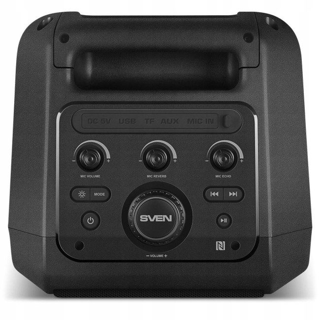 Акустична система SVEN PS-740 Чорна (100Вт, TWS, Bluetooth, підсвітка, караоке, FM автономна)