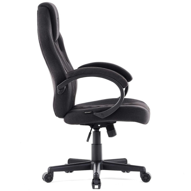Геймерське крісло Sense7 Prism black тканина -комфорт та стиль для тривалих ігор