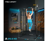 Стаціонарна штанга для підтягувань, бруси, Trex Sport TX-100PR-необмежені можливості тренувань у вашому домашньому тренажерному залі
