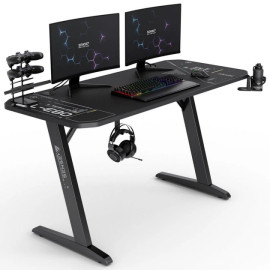 Игровой стол SENSE7 Nomad Cybernetic Black 140x60 см Сочетание современного дизайна и функциональности для геймеров