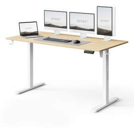 Геймерський стіл SENSE7 Nojo LIGHT 140 см x 70 см (білий, сосна)