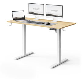 Геймерський стіл SENSE7 Nojo LIGHT 120 см x 60 см (White, сосна)